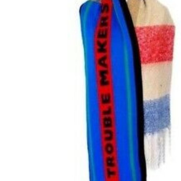 Zara "Trouble Makers US" Blanket Scarf/Wrap NEW - Picture 3 of 6